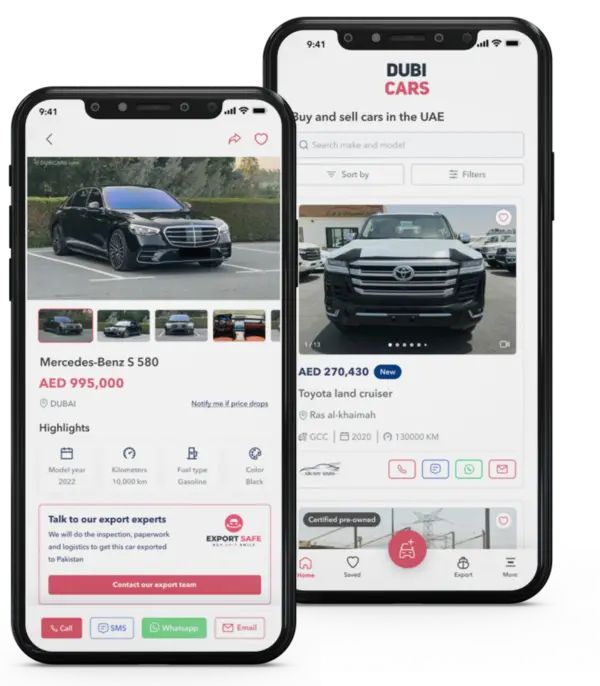 Dubicars app on mobile