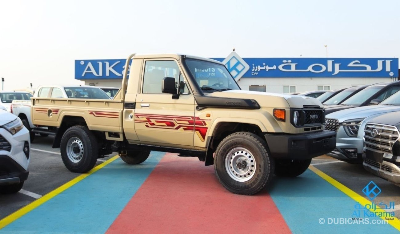 Toyota Land Cruiser Pick Up LC79 4.5L V8 Single Cabin DIESEL     Spec region - GCC Engine size -4.5L V8 Fuel type - Diesel Fuel