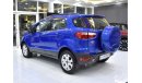 Ford EcoSport EXCELLENT DEAL for our Ford EcoSport ( 2017 Model ) in Blue Color GCC Specs