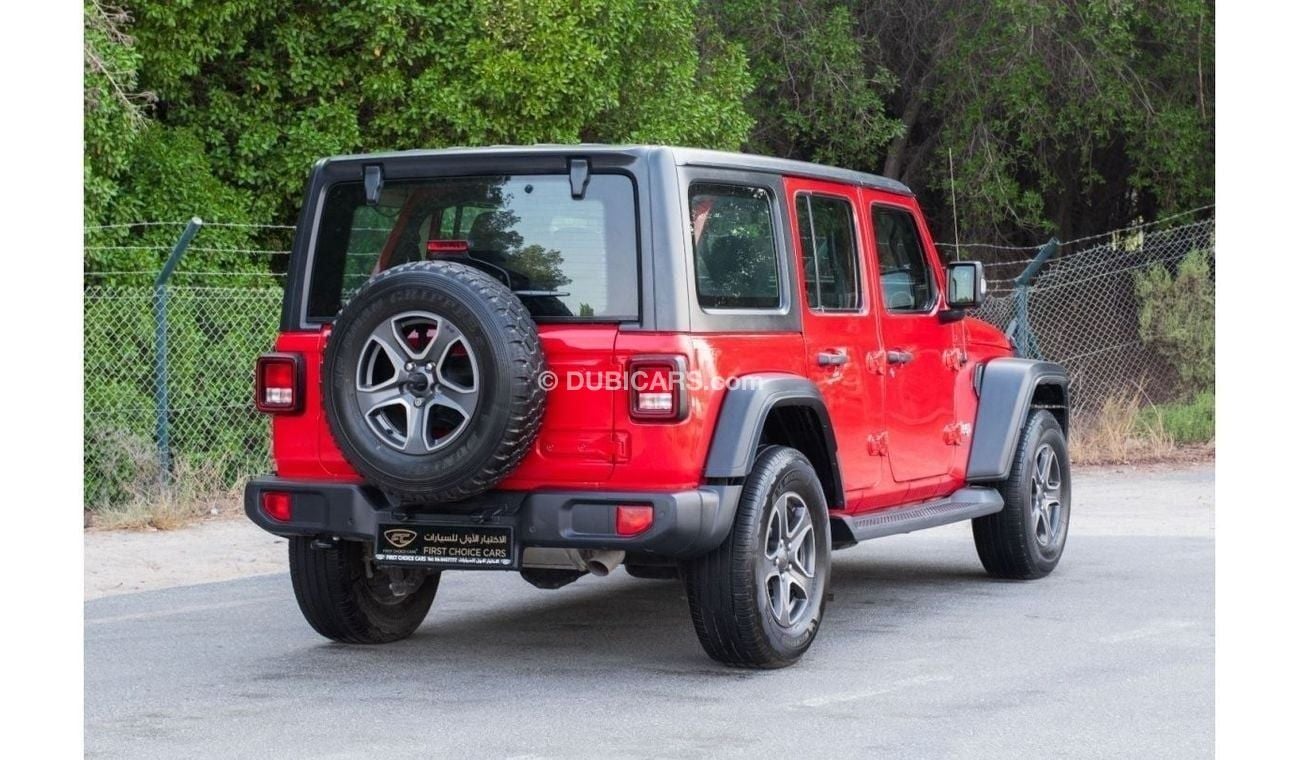 Jeep Wrangler AED 2,172/month 2019 | JEEP WRANGLER UNLIMITED | SPORT GCC | FULL JEEP SERVICE HISTORY | J55342