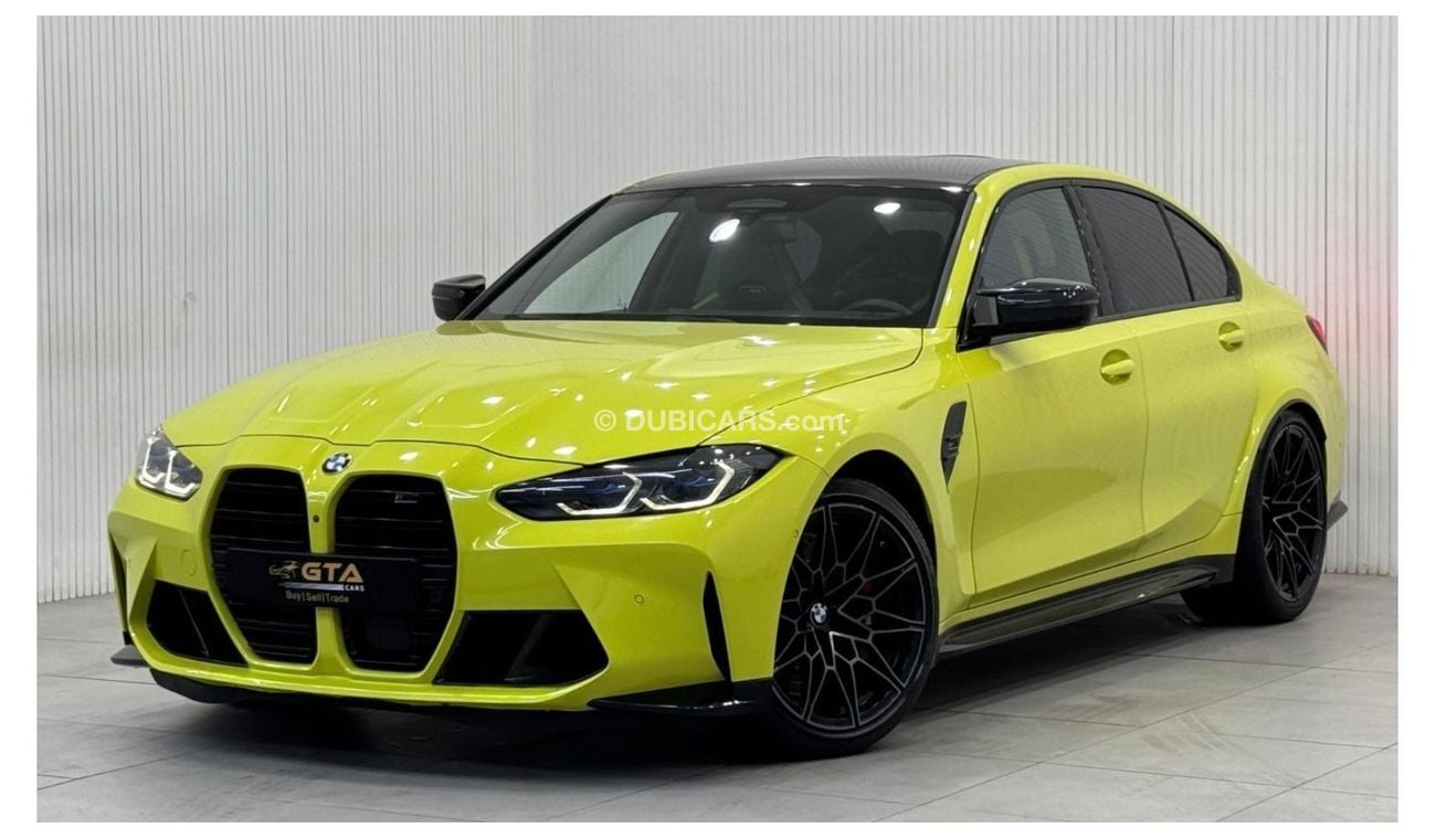 بي أم دبليو M3 2023 BMW M3 Competition SAO PAULO YELLOW, Aug 2026 BMW Warranty + Service Package, Full Service Hist