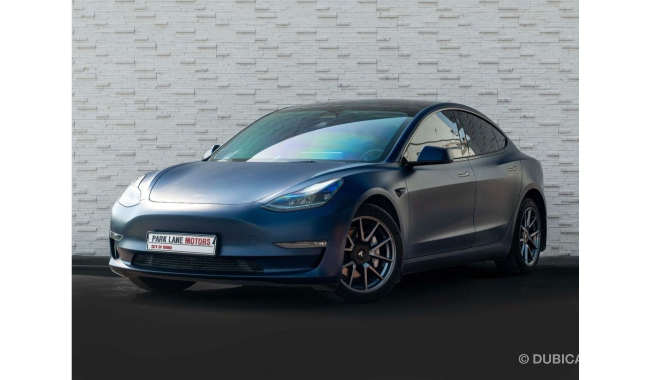 تسلا موديل Y AED 2,437 PM • MODEL 3 LONG RANGE • OFFICIAL TESLA BATTERY AND DRIVE UNIT WARRANTY UNTIL 2031