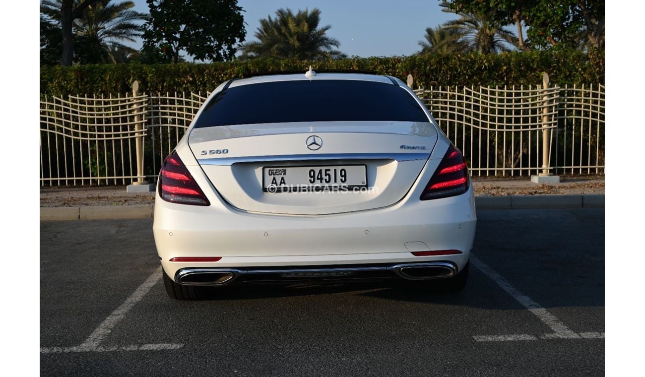 مرسيدس بنز S 560 0% DP- ACCIDENT FREE - UNLIMITED KM WARRANTY - MERCEDESE S560 4-MATIC LEXURY 2018  - JAPANESE SPECS