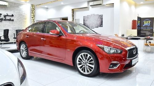 إنفينيتي Q50 EXCELLENT DEAL for our Infiniti Q50 2.0t ( 2018 Model ) in Red Color GCC Specs