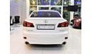 لكزس IS 300 ( ONLY 87000 KM & With SERVICE HISTORY ) Amazing Lexus IS 300 2008 Model!! in White Color! GCC Specs