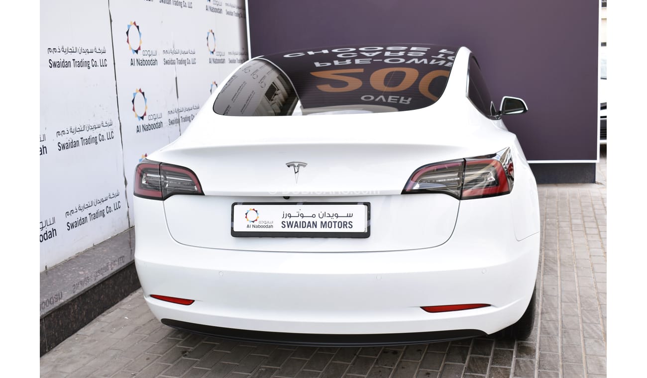 Tesla Model 3 AED 1919 PM MODEL 3 RWD AT GCC MANUFACTURER WARRANTY 2026 OR 80K KM