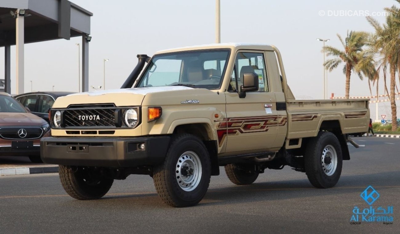 Toyota Land Cruiser Pick Up LC79 4.5L V8 Single Cabin DIESEL     Spec region - GCC Engine size -4.5L V8 Fuel type - Diesel Fuel