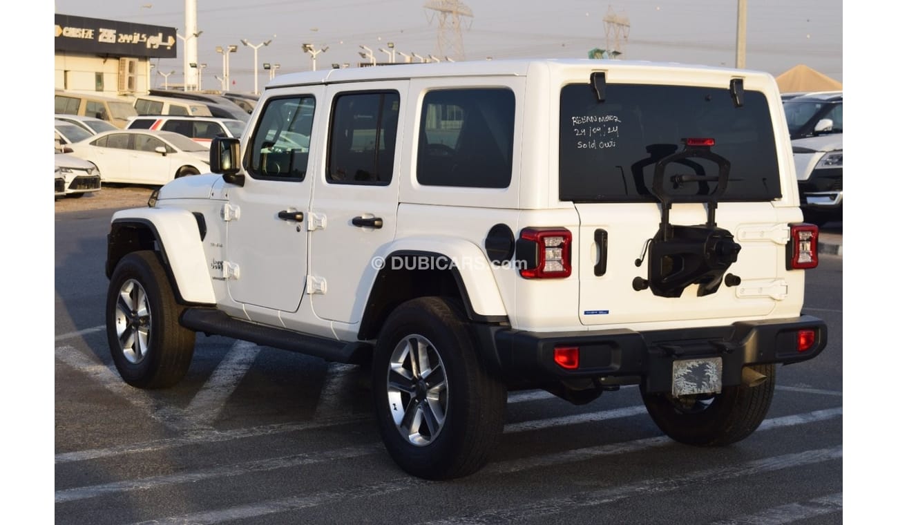 جيب رانجلر Jeep Wrangler Sahara. 2022 fuel petrol 2.0 L turbo charged 5 seats 5 doors