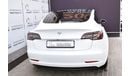 Tesla Model 3 AED 1879 PM MODEL 3 RWD AT GCC MANUFACTURER WARRANTY 2026 OR 80K KM