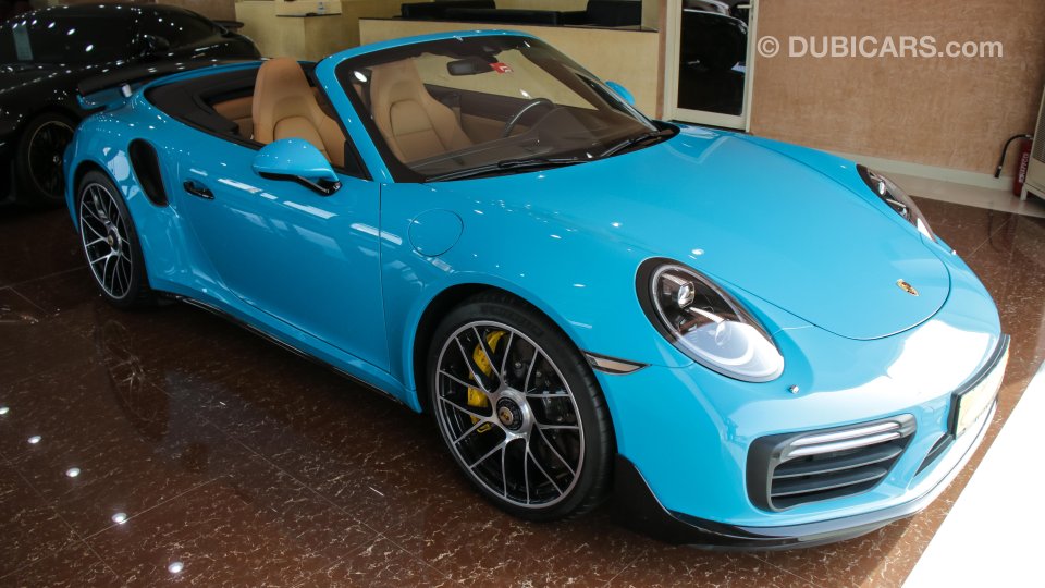 Porsche 911 Turbo S for sale AED 715 000. Teal 2018