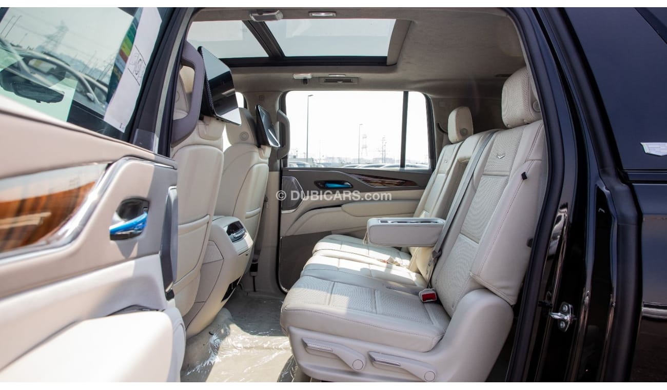 كاديلاك إسكالاد ESV SPORT PLATINUM/4WD + TV/BENCH 8 SEATS/2024/GCC. Export only