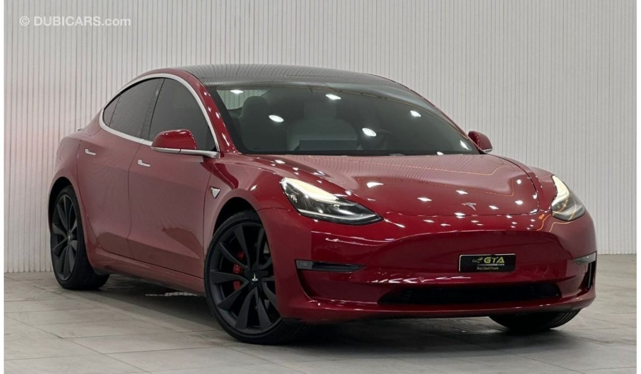 تسلا موديل 3 2020 Tesla Model 3 Performance, March 2028 Tesla Drive Unit + Battery Warranty, Low Kms, GCC