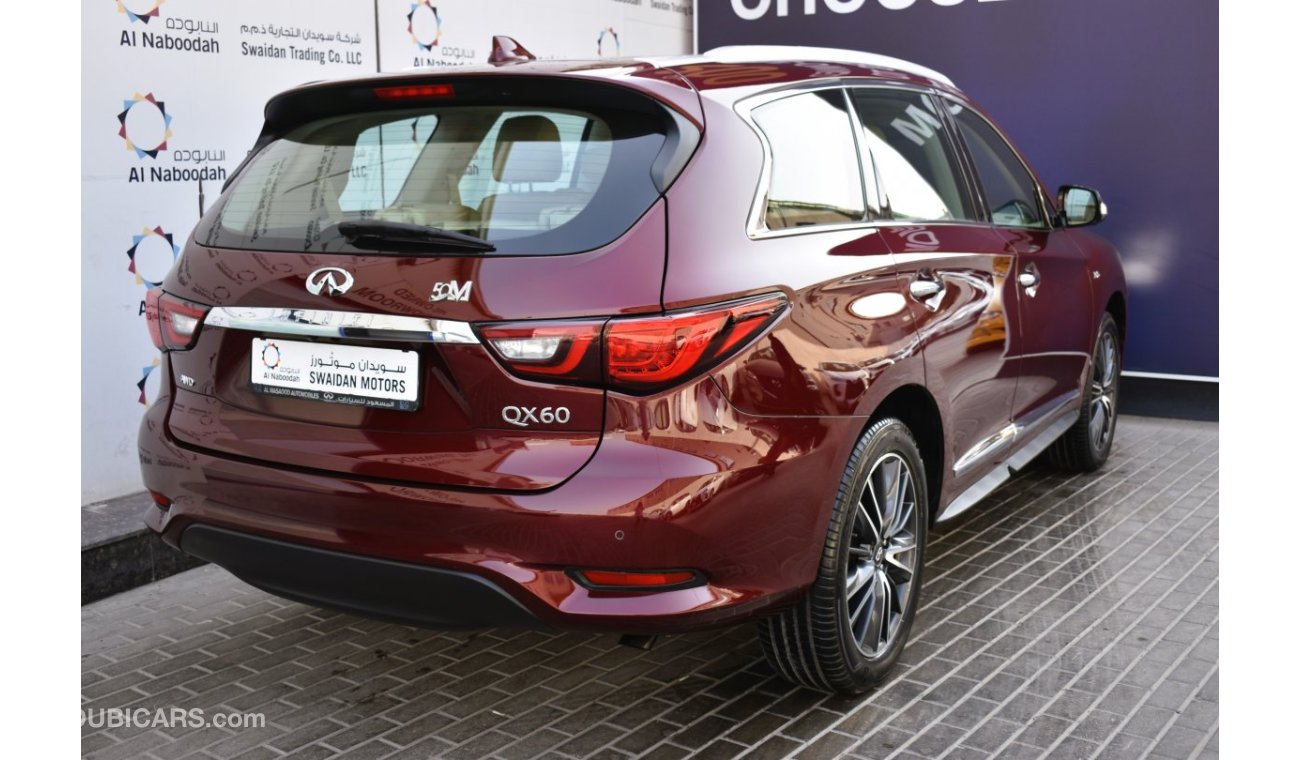 Infiniti QX60 AED 1919 PM | 3.5L LUXURY V6 AWD GCC WITH DEALER WARRANTY