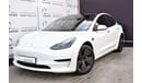 Tesla Model 3 AED 1919 PM MODEL 3 RWD AT GCC MANUFACTURER WARRANTY 2026 OR 80K KM