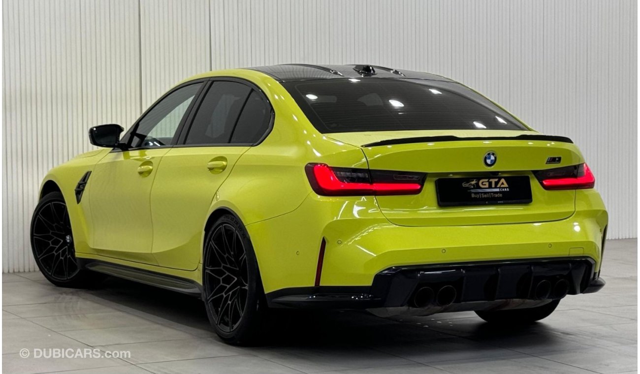 بي أم دبليو M3 2023 BMW M3 Competition SAO PAULO YELLOW, Aug 2026 BMW Warranty + Service Package, Full Service Hist