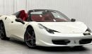 Ferrari 488 2013 Ferrari 458 Spider, Ferrari Agency Full Service History, GCC