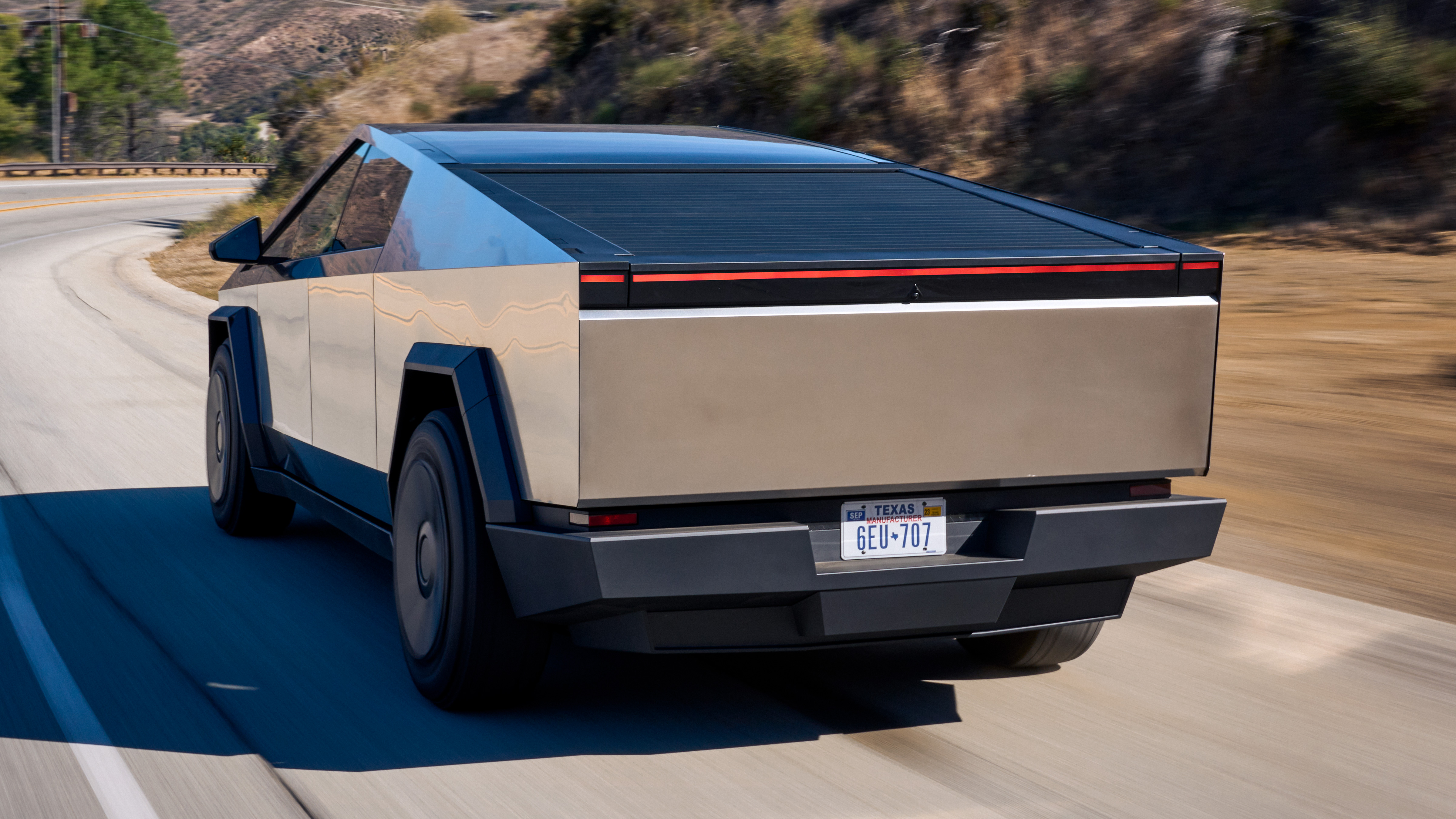 Tesla Cybertruck exterior - Rear Right Angled