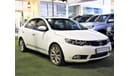 Kia Cerato ORIGINAL PAINT! ( صبغ وكاله ) KIA CERATO 2012 Model!! in White Color! GCC Specs