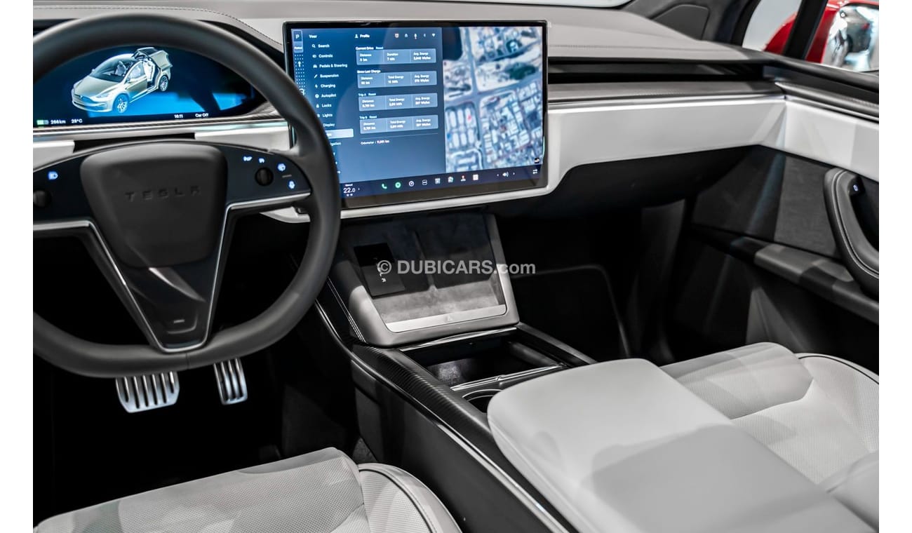 تسلا موديل اكس 2023 Tesla Model X Plaid, 2027 Tesla Warranty, 2031 Tesla Battery Warranty, Low KMs, GCC