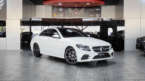 Mercedes-Benz C200 AMG Pack AED 2,000 P.M | 2019 MERCEDES-BENZ C200 AMG KIT | UNDER WARRANTY | FSH | FULL PANORAMIC VIE