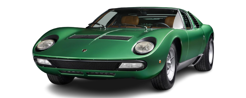 Lamborghini Miura cover - Front Left Angled