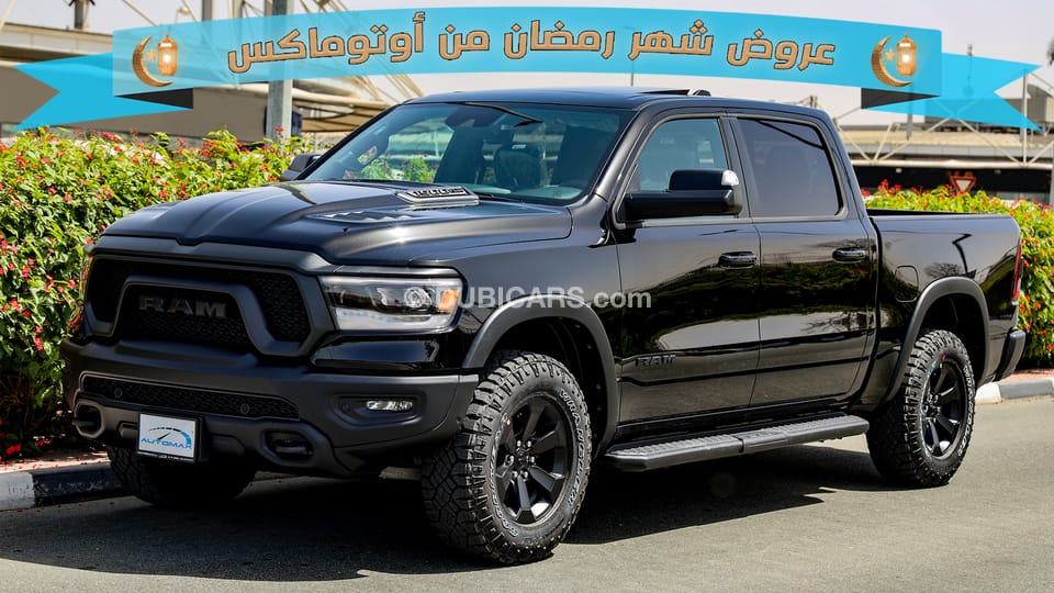 دودج رام 2021 Ram 1500 Rebel Crew Cab 4x4 V8 5 7l Night Edition For Export للبيع 215 000 درهم أسود 2021