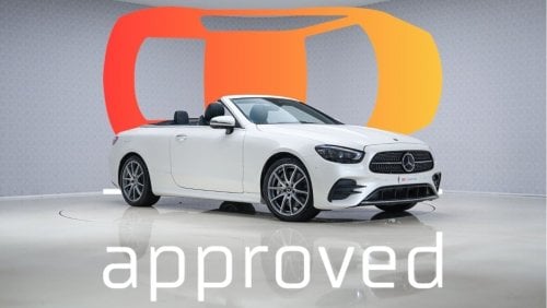 مرسيدس بنز E 450 AMG Line Cabriolet - 2 Years Warranty - Approved Prepared Vehicle