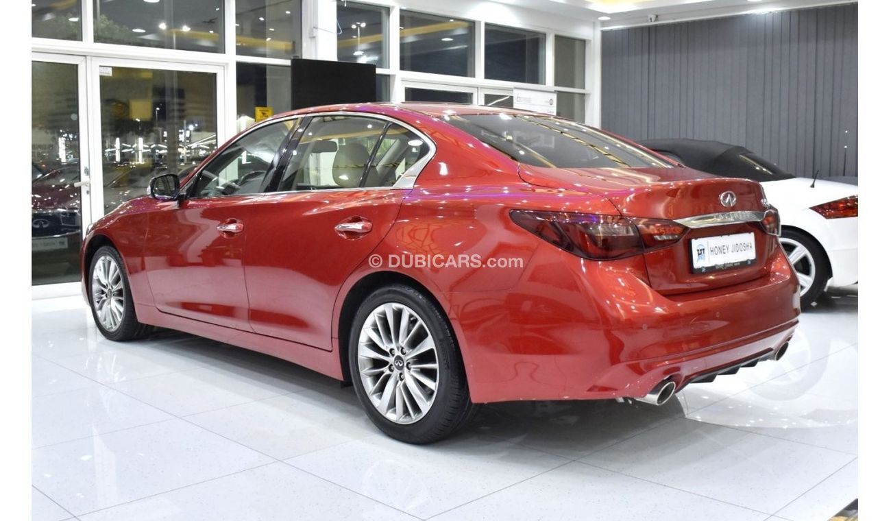 Infiniti Q50 EXCELLENT DEAL for our Infiniti Q50 2.0t ( 2018 Model ) in Red Color GCC Specs