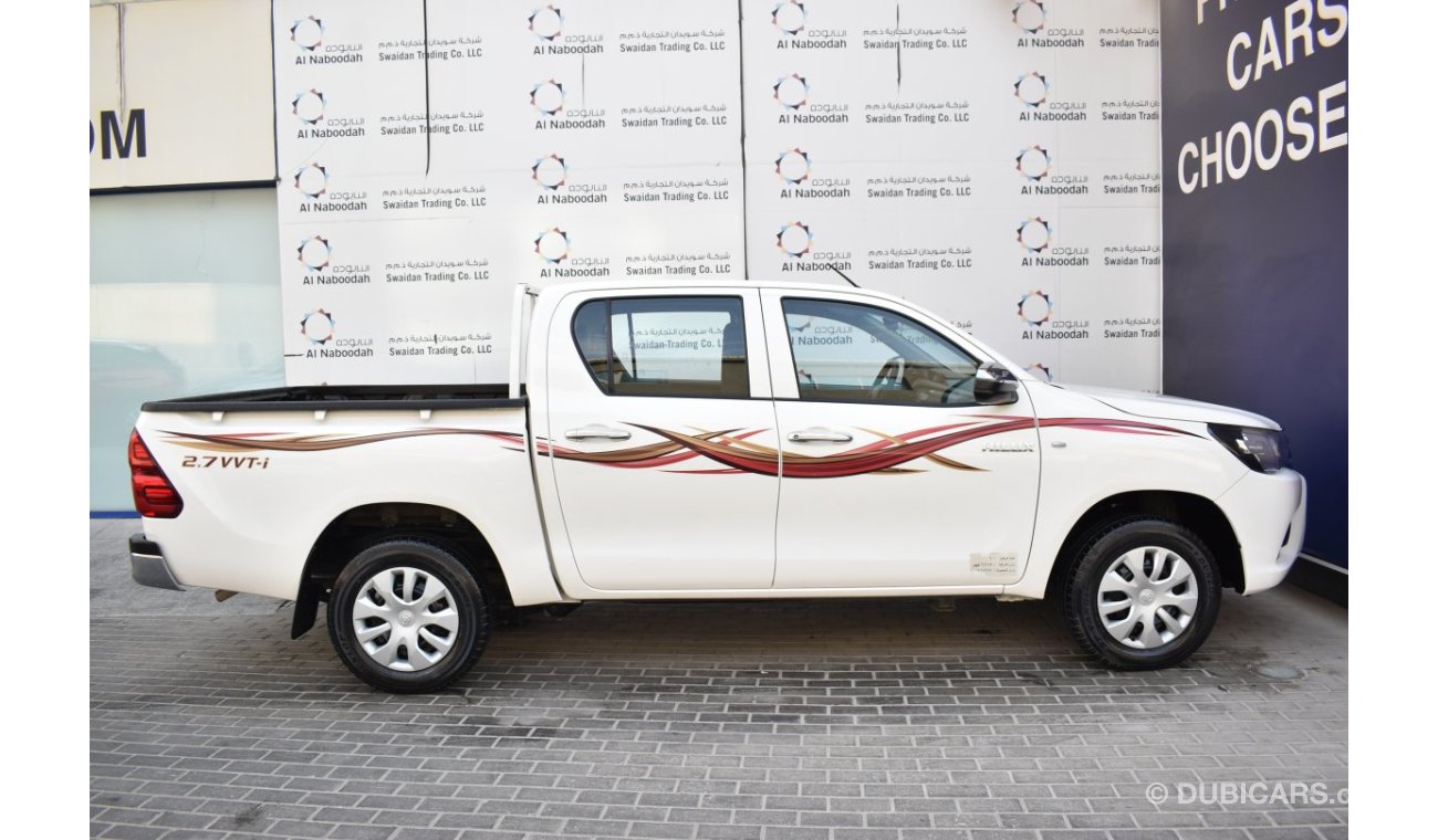 Toyota Hilux AED 1279 PM | 2.7L MT DC 2WD GCC DEALER WARRANTY