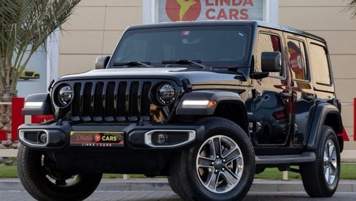 Jeep Wrangler Unlimited Sahara 3.6L Jeep Wrangler Unlimited Sahara 2019 GCC (LOWEST MILEAGE) under Warranty with F