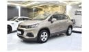 Chevrolet Trax EXCELLENT DEAL for our Chevrolet Trax LT ( 2019 Model ) in Beige Color GCC Specs