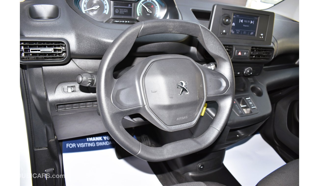 Peugeot Partner AED 1439 PM | ePARTNER VAN  FROM AN AUTHORIZED DEALER WITH MANUFACTURER WARRANTY UP TO 2027 OR 100K