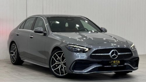 مرسيدس بنز C200 بريميوم 2022 Mercedes Benz C200 AMG, July 2027 Mercedes Warranty + Service Pack, Full Options, Low K