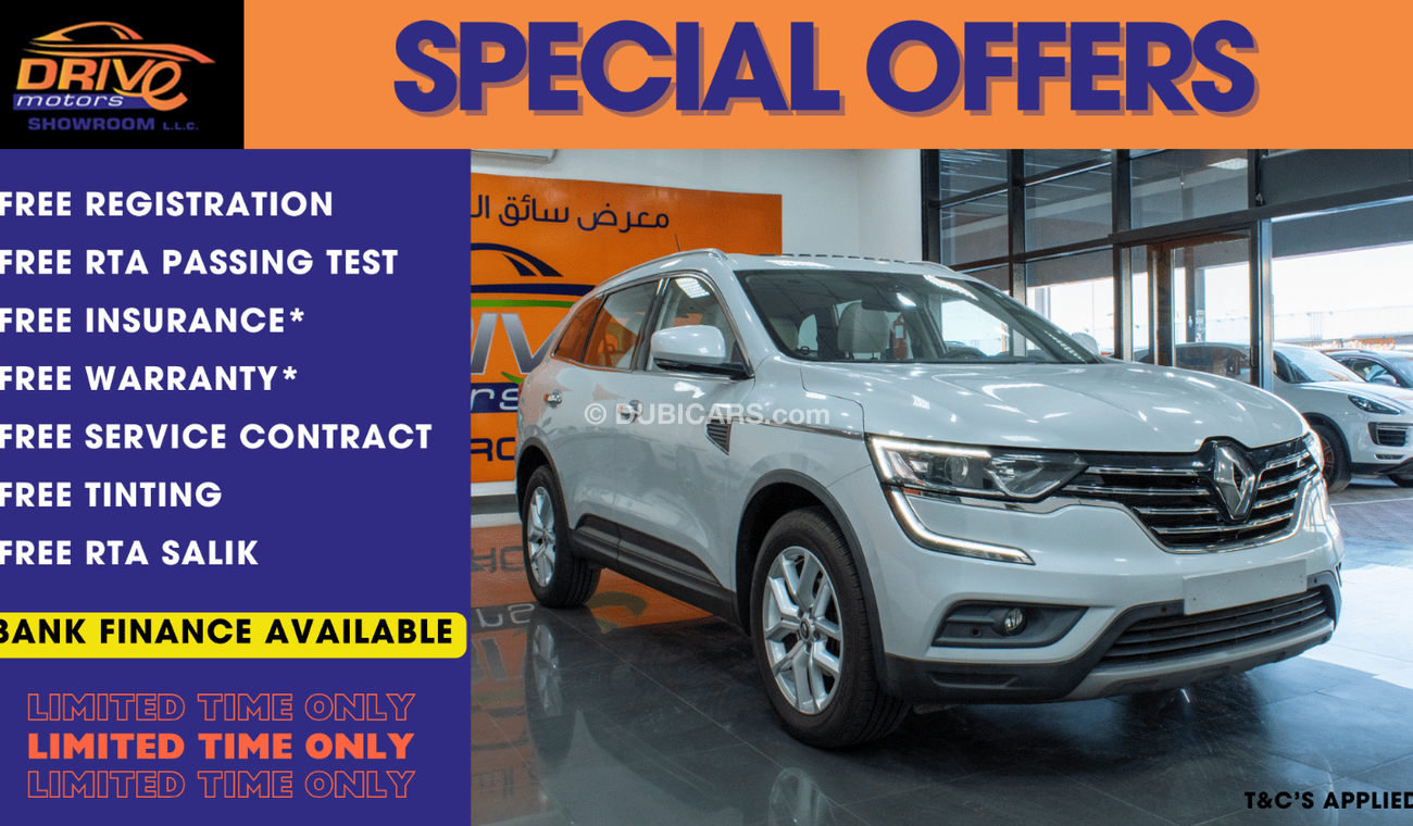 Renault Koleos ONLY 960X60 MONTHLY FULL SERVICE HISTORY EXCELLENT CONDITIONSalary Required Dhs. 3000/- only!! GCC