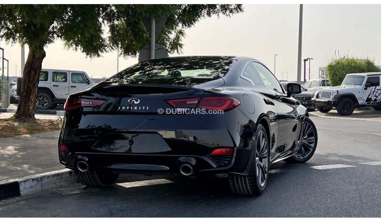 Infiniti Q60 Coupe Luxury Black Edition GCC Specs 3.0L Twin Turbo 6 Cylinders