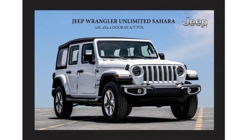 جيب رانجلر JEEP WRANGLER UNLIMITED SAHARA 3.6L 4X4 4 DOOR HI A/T PTR  2022 Model Year EXPORT Price