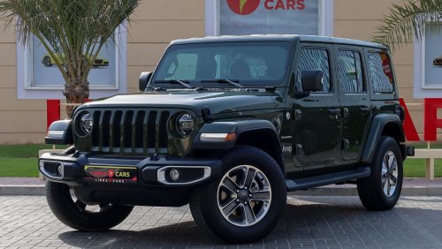 جيب رانجلر Jeep Wrangler Unlimited Sahara 2021 GCC under Agency Warranty and Service Contract with Flexible Dow