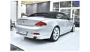 بي أم دبليو 650i EXCELLENT DEAL for our BMW 650i Convertible ( 2006 Model ) in Silver Color GCC Specs