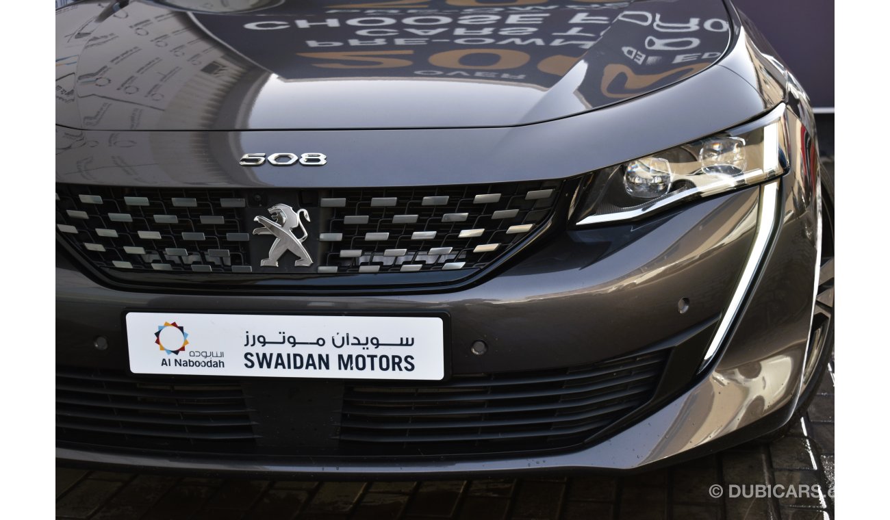 Peugeot 508 AED 1599 PM | 1.6L GT GCC MANUFACTURER WARRANTY | UP TO 2027 OR 200K