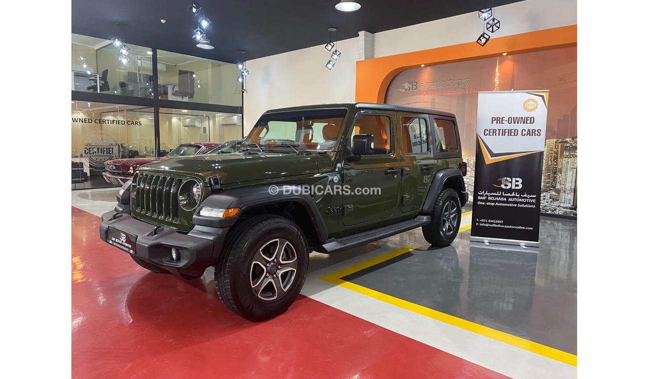 Jeep Wrangler Unlimited Sport S 3.6L A/T AED 2,285  EMi @ 0% Down Payment | GCC | Under Warranty | Certified Pre-o