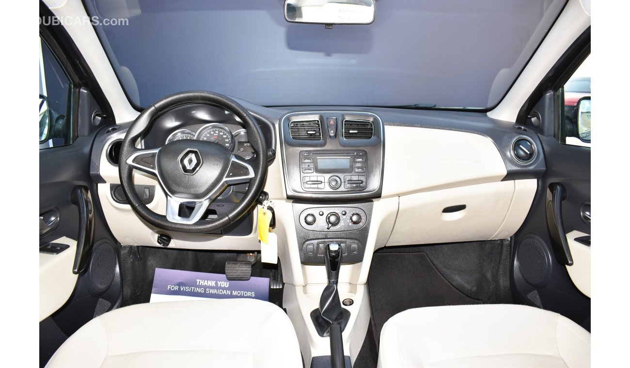 Renault Symbol AED 319 PM | 1.6L PE GCC DEALER WARRANTY