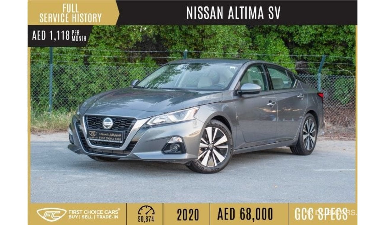 نيسان ألتيما AED 1,198/month | 2020 | NISSAN | ALTIMA SV | FULL SERVICE HISTORY | N38048