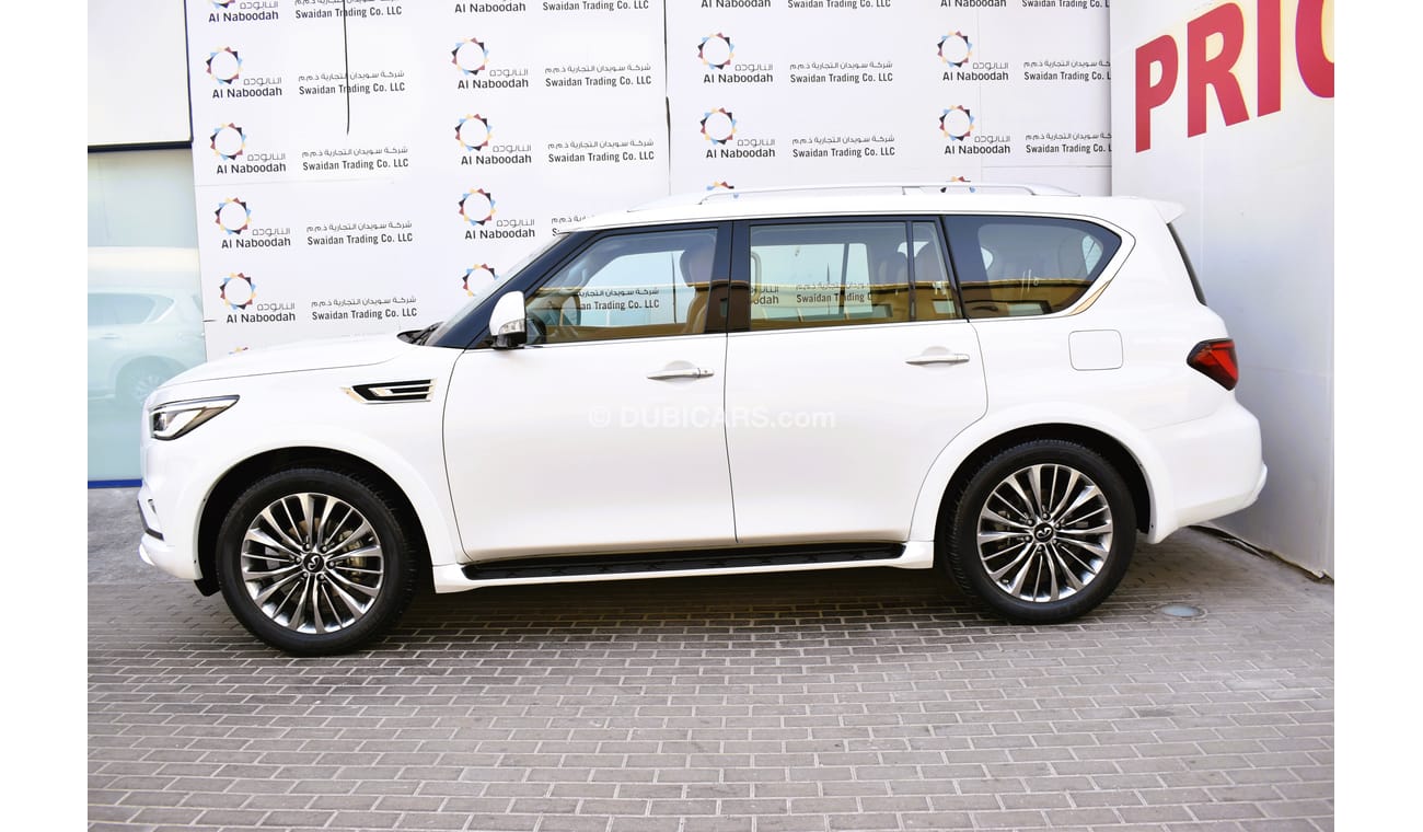 Infiniti QX80 AED 3359 PM | LUXURY 5.6L V8 4WD GCC DEALER WARRANTY