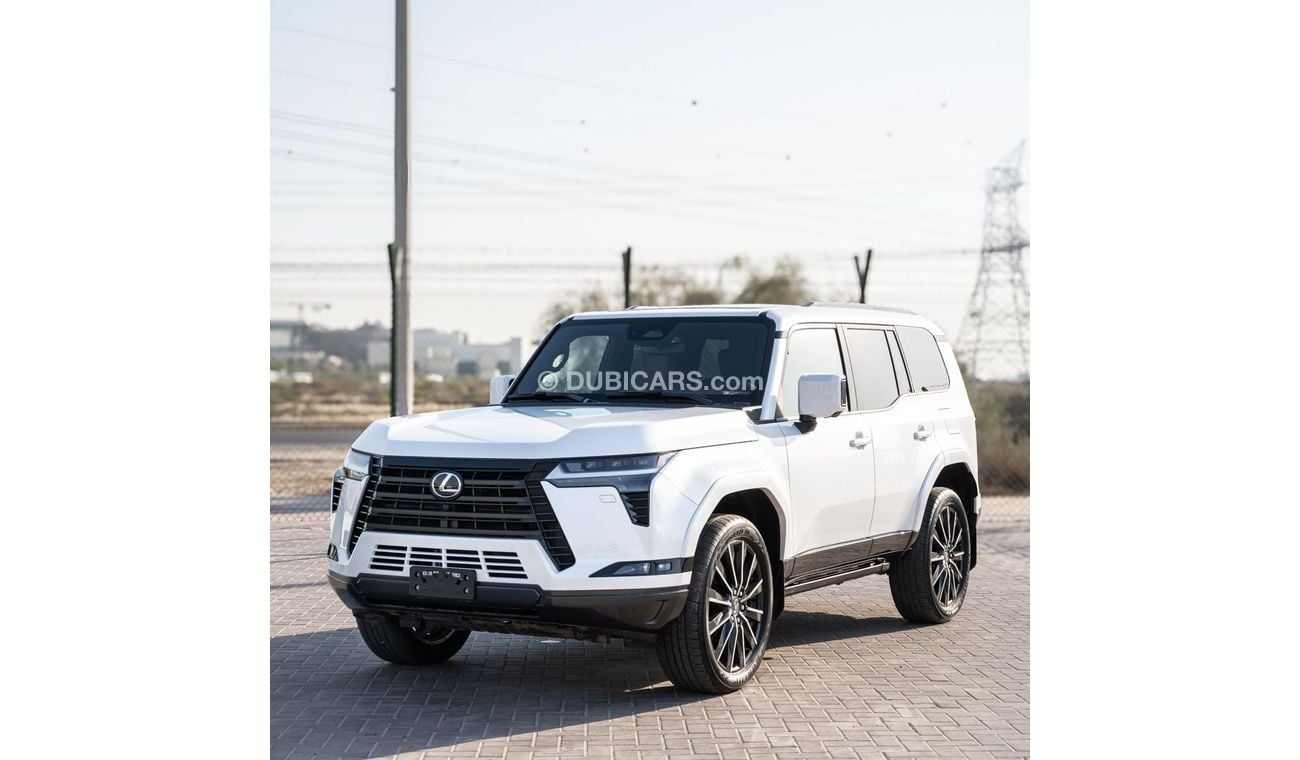 لكزس GX550 The 2024 Lexus GX 550 is a luxury SUV with a 3.4L V6 turbocharged engine offering 375 horsepower and