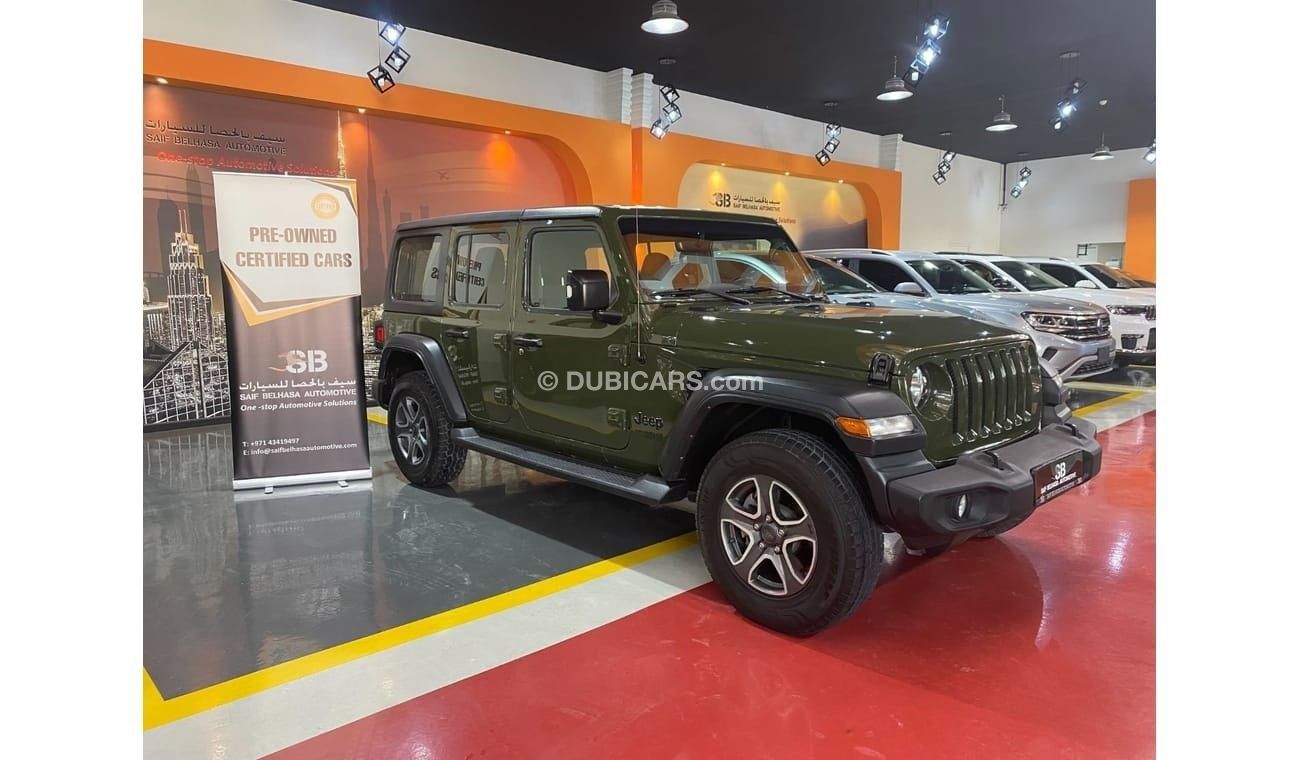 Jeep Wrangler Unlimited Sport S 3.6L A/T AED 2,285  EMi @ 0% Down Payment | GCC | Under Warranty | Certified Pre-o