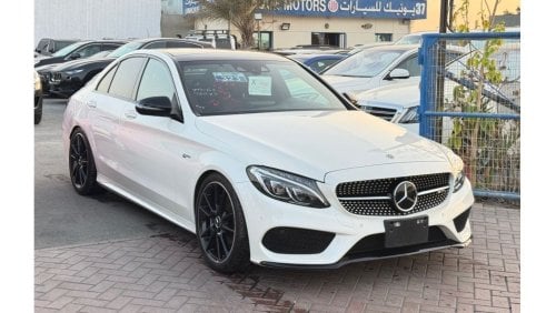 مرسيدس بنز C 43 AMG MERCEDES C43 2018 WHITE INSIDE RED JAPAN IMPORT WITH LOW MILLAGE