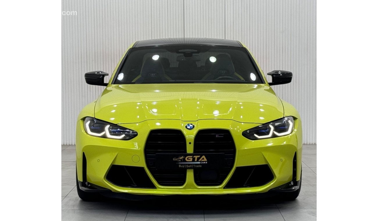 بي أم دبليو M3 2023 BMW M3 Competition SAO PAULO YELLOW, Aug 2026 BMW Warranty + Service Package, Full Service Hist