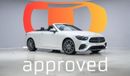 مرسيدس بنز E 450 AMG Line Cabriolet - 2 Years Warranty - Approved Prepared Vehicle