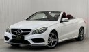 Mercedes-Benz E 250 Std 2015 Mercedes Benz E250 AMG Cabriolet, Full Options, Excellent Condition, GCC