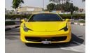 فيراري 458 Std 4.5L GCC SPEC NEAT AND CLEAN